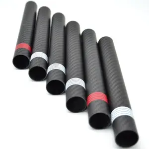 Benutzer definierte 3k Twill Matte Carbon Fiber Tube 10mm 20mm 25mm 30mm 40mm 50mm Runde Carbon Fiber Pipe Tubing