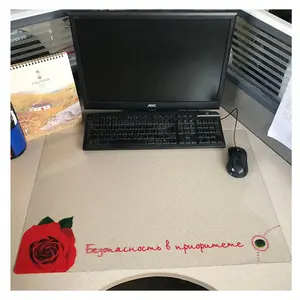 PVC Office Computer Desk Mat Customized Print Dining Table Mat