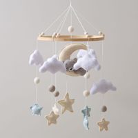Nouveau-né apaisant jouet transfrontalier en métal doux lit cloche pendentif feutre vent carillon Animal lit suspendu hochet nouveau bébé lit suspendu jouet