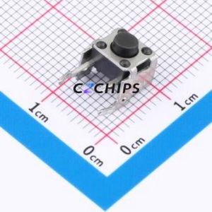 GT-TC101B-H050-L1 Tactile Switch Through hole,6x7.5mm Switch Single Pole Single Throw Round Button 2.5N Right Angle Insert - Product Image 1