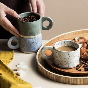 Taza de Cerámica Estilo Instagram de Primera Calidad, con Asa Plana, Diseño de Sésamo, Gran Venta - Product Image 2