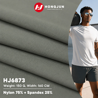 Tissu en nylon et élasthanne ultra-doux extensible dans 4 directions, 150 GSM, idéal pour les hauts de sport à séchage rapide