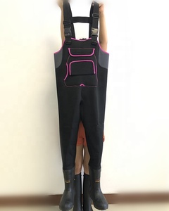 Wader de pêche en néoprène de couleur rose pour femme - Product Image 2