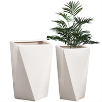 Pots de fleurs décoratifs d'intérieur pour jardin à domicile, pots en céramique bon marché, pots en céramique émaillés de grande taille