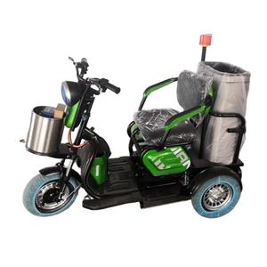 Véhicule d'assainissement écologique à 3 roues, tricycle de collecte des ordures à carrosserie ouverte avec une capacité de 50L et un passager, tricycle écologique - Product Image 1