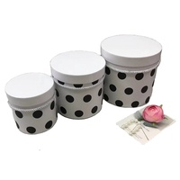 Ensemble de trois pièces pour cadeaux, boîte cadeau de haute qualité à points ronds, nouveau design, logo personnalisé