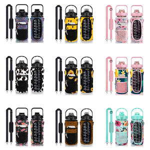 Botella de <span class=keywords><strong>Agua</strong></span> Deportiva Motivacional <span class=keywords><strong>para</strong></span> Bebés, Ecológica, Vacía, de 2 Litros, con Correa, Brillante, de Acero Inoxidable y Cobre Puro - Product Image 5