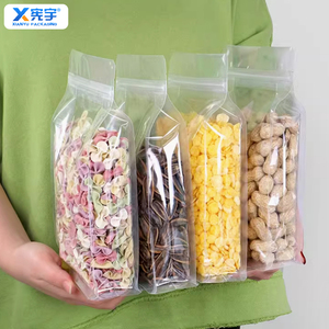 In Stock Eight Side Seal PE Plastic Food Packaging Bag Food Grade Transparent PET/PE Stand up Pouch for Dried Nuts Snacks - Product Image 6