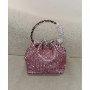 Bolso bandolera de mujer a la moda, decorado con diamantes de imitación, pequeño bolso de mano ideal para vestidos de noche. - Product Image 1