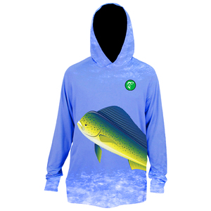 เสื้อมีฮู้ดสำหรับตกปลาผ้าไหมระบายอากาศได้ดีขนาดพลัสไซส์ - Product Image 4