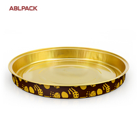 Nouvelle conception, récipient alimentaire rond jetable en aluminium de 900 ml (30,4 oz) avec couvercle en PET, qualité alimentaire, pour emballage de produits de boulangerie
