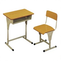 Meubles d'école primaire et secondaire en gros, ensemble bureau et chaise pour étudiants, table et banc en bois et métal, Escritorio Y Silla De Estudiante