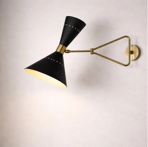 Handcrafted Brass <b>Swing</b> <b>Arm</b> <b>Wall</b> Light Adjustable Modern <b>Wall</b> Mounted <b>Lamp</b> for Bedroom Reading Kitchen Interior Decor - Product Image 1