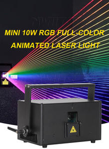 Luz láser 3 en 1 RGB a todo color de 10W para discotecas, discotecas, DJ, bodas, conciertos, bar, uso - Product Image 2