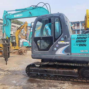 รถขุด Sk75 kobelco มือสองน้ำหนัก<span class=keywords><strong>7T</strong></span> ขนาดเล็กอุปกรณ์เครื่องยนต์ดีสัมปทาน - Product Image 1