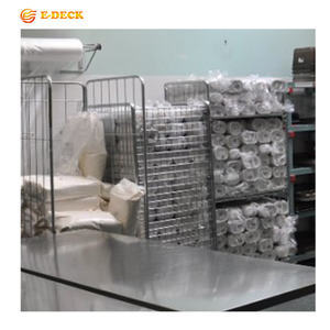 नेस्टेबल पोर्टेबल मेटल लॉजिस्टिक नेस्टिंग 4 साइड लॉन्ड्री ट्रॉली कार्ट - Product Image 1