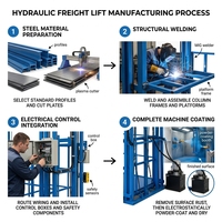Nouvelle plateforme élévatrice hydraulique, monte-charge, rail de guidage, utilisation en atelier, entrepôt, gestion de la charge, grande capacité de charge, électronique