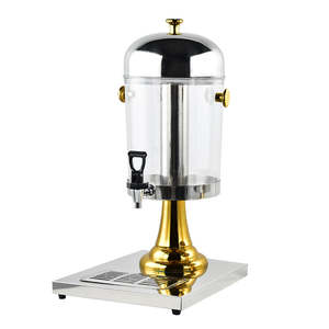 Dispensador de bebidas de acero inoxidable comercial de una sola cabeza 8 16 24L Dispensador de jugo caliente frío para fiestas fabulosas Bodas - Product Image 1