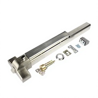 Serrure de porte coupe-feu en acier inoxydable 304 pour évacuation d'urgence, dispositif de sortie à barre tactile pour porte de sécurité