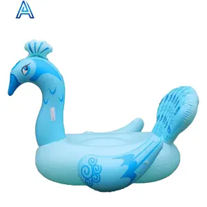 PVC air blow inflatable summer pool water float phoenix swan goose bird shape ride on lounge lounger toy customize