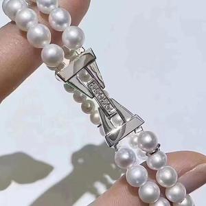 Accessoires en argent S925 pour la création de bijoux, boucle double à fermoir de précision pour bracelet, collier, colliers superposés faits à la main - Product Image 2