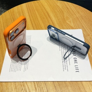 Senyork high quality TPU <b>PC</b> 2 IN 1 anti fall 360 magnetic holder transparent phone case for iPhone 15 16 17 pro max - Product Image 4