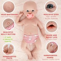 Muñecas Bebé Reborn de Silicona de 20 Pulgadas Niña Realista Recién Nacida para Niños Mejor Regalo de Cumpleaños Juguete para Aliviar el Estrés