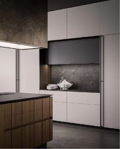 เฟอร์นิเจอร์ครัวสำเร็จรูปสไตล์โมเดิร์นสำหรับโรงแรมเชิงพาณิชย์ ดีไซน์หรูหราแบบอิตาลี ชุดตู้เก็บของติดผนังพร้อมไอส์แลนด์ ผลิตภัณฑ์โลหะสำหรับห้องนั่งเล่น - Product Image 5