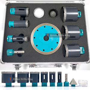 Chất Lượng Châu Âu Hai-Màu Sắc Thiết Kế Chân Không Brazed Gạch Sứ Lõi Khoan Bit Kim Cương Lỗ Saw Cutter Khoan Bit Thiết Lập - Product Image 2