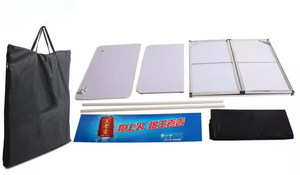 บูธโฆษณาแบบพกพาพับได้พร้อมเคาน์เตอร์ทรงสี่เหลี่ยมผืนผ้า ประกอบง่าย ใช้งานกลางแจ้ง ใช้ซ้ำได้ ใช้เป็นโต๊ะทำงานในสำนักงาน - Product Image 5