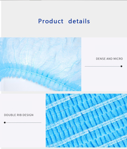 Capuchon de tête bouffant non tissé jetable et couverture de cheveux/capuchon à clip/filet à cheveux/casquettes non tissées 10g PP 21 pouces BLEU - Product Image 4