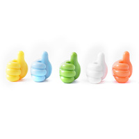 Organisateur de câbles mural robuste pour salon, support de rangement pour cuisine et salle de bain, crochets mignons en plastique en forme de pouce, vente en gros