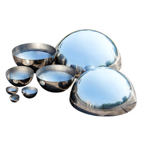 Bille/sphère en acier inoxydable semi-creuse hautement polie, diamètre 15 mm, 20 mm, 25 mm, 30 mm, 40 mm, 50 mm, 60 mm, 76 mm, 80 mm, 100 mm
