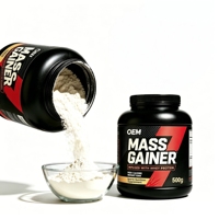 Gainer de masse pour adultes en marque blanche OEM, riche en protéines de lactosérum premium, pour une prise de masse musculaire rapide, supplément nutritionnel sportif, vente en gros en vrac