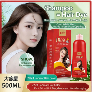 Teinture capillaire à bulles 3 en 1 |   Coloration capillaire aromatique à base de plantes |   8 couleurs pour couvrir les cheveux gris, doux et nourrissant - Product Image 2