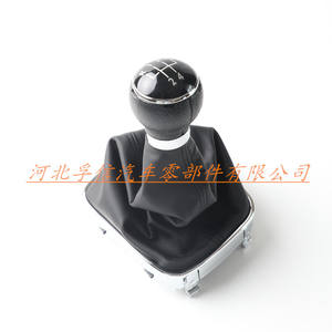 Couvercle de levier de vitesse en cuir pour voiture, pour Jetta Vento Bora Mk5 5 6 vitesses, Transmission manuelle, noir - Product Image 1