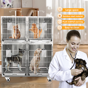 Jaula Veterinaria de Acero Inoxidable para Perros, Combinada con Hotel para Mascotas, para Hospitales y Clínicas de Animales - Product Image 4