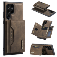 Étui de téléphone portable CaseMe A55 rétro à rabat magnétique multifonctionnel avec porte-cartes en cuir PC+PU pour S24 S24Ultra