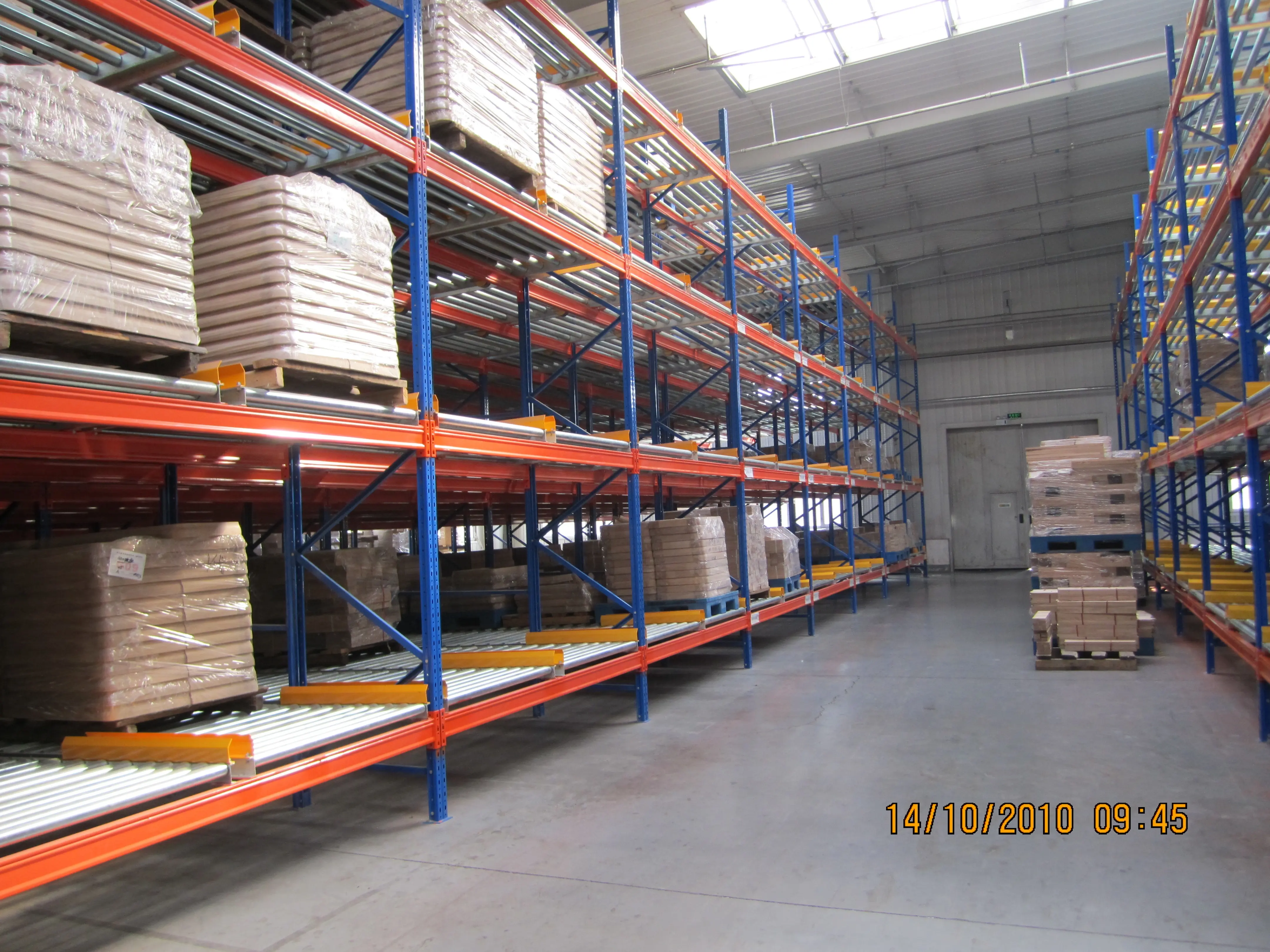 Warehouse High Density Gravity Roller Pallet Flow Rack