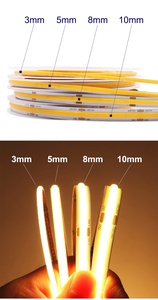 Bande lumineuse <span class=keywords><strong>LED</strong></span> COB 12/24V DC, 10 mètres, éclairage paysager, 5 mètres, couleur unique blanche, IP67, bande <span class=keywords><strong>LED</strong></span> COB - Product Image 2