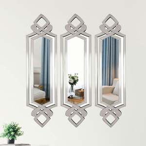 Miroir mural suspendu artisanal décoratif 3D de grande taille, moderne, sans cadre, en verre de luxe, en gros - Product Image 2