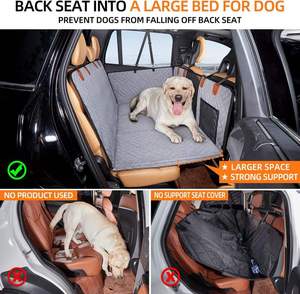 Housse de siège auto <span class=keywords><strong>pour</strong></span> animaux de compagnie avec fenêtre en maille imperméable, tapis extenseur de siège arrière durable et antidérapant <span class=keywords><strong>pour</strong></span> la <span class=keywords><strong>protection</strong></span> de l'intérieur de la <span class=keywords><strong>voiture</strong></span> <span class=keywords><strong>pour</strong></span> <span class=keywords><strong>chien</strong></span> - Product Image 5
