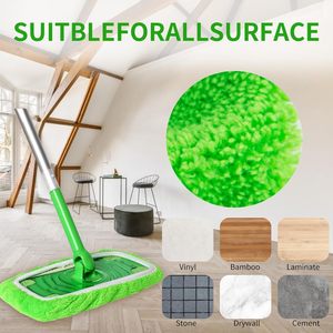 Mocio riutilizzabile in microfibra compatibile con Swiffer | Panni di ricarica lavabili e asciutti <span class=keywords><strong>per</strong></span> la <span class=keywords><strong>pulizia</strong></span> del pavimento in legno - Product Image 3