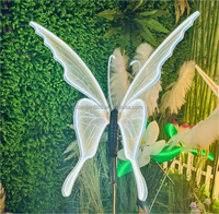 Extérieur 3D flottant papillon lumière étanche jardin décor mariage fête événement noël chaud blanc décoration
