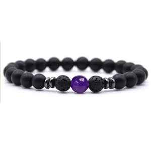 Bracelet diffuseur <span class=keywords><strong>de</strong></span> pierres précieuses <span class=keywords><strong>de</strong></span> guérison 8 mm en gros pour femmes et hommes, perles en pierre <span class=keywords><strong>de</strong></span> lave volcanique naturelle - Product Image 4