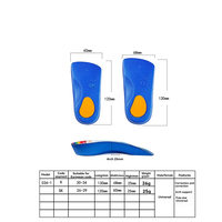 Semelles orthopédiques 3/4 pour enfants, soutien de la voûte plantaire, correction des pieds plats, semelles de chaussures, inserts amortissants