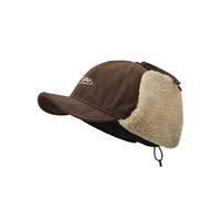Gorra de Béisbol con Orejeras de Pana y Borrego, Personalizable con Logotipo Bordado o Impreso, Cálida y Resistente al Viento para Invierno, ODM OEM