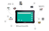 OEM ODM Yeni 10 İnç Kapasitif RTK Tablet Dayanıklı Araç Android GPS Navigasyon RTK GNSS Alıcısı 4G WIFI BLE Tarım