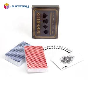 Aangepaste logo goedkope volwassenen feest twee sets poker speelkaarten op maat gemaakte papieren kaartspel met doos hoes - Product Image 1