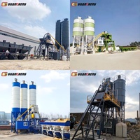 Centrale à béton fixe haute performance HZS50 avec mélangeur JS1000, moteur et boîte de vitesses à commande PLC pour projets